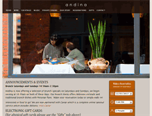 Tablet Screenshot of andinarestaurant.com